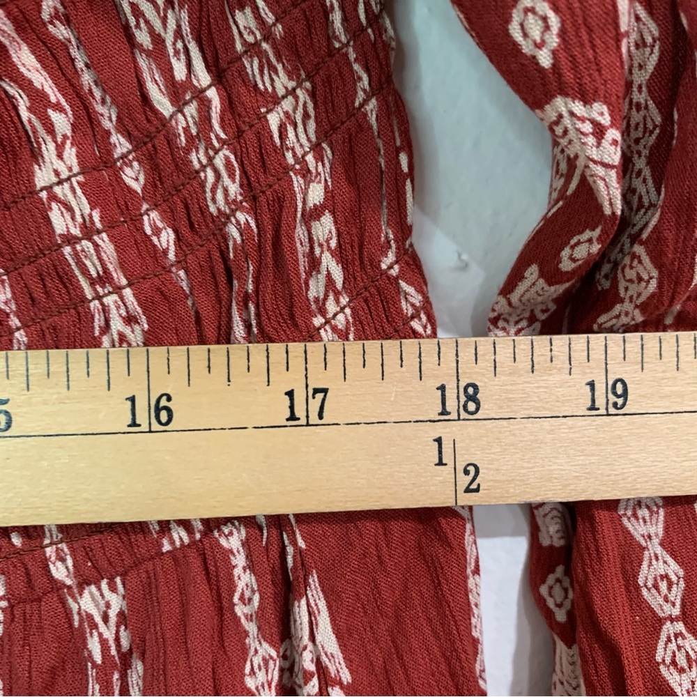 Romantic Gypsy Peasant Smocked Square Neck Dress Hippie Boho Milkmaid Size 3X - Picture 9 of 13